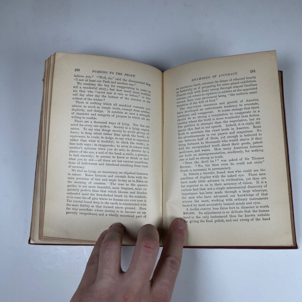 PUSHING TO THE FRONT OR, SUCCESS UNDER DIFFICULTIES by ORISON SWETT MARDEN 1897 - Picture 12 of 13